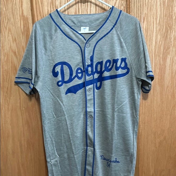Gray Blue Raglan Crew Neck Jersey - Picture 1 of 6